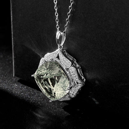 Luxury  Natural Green Crystal Pendant