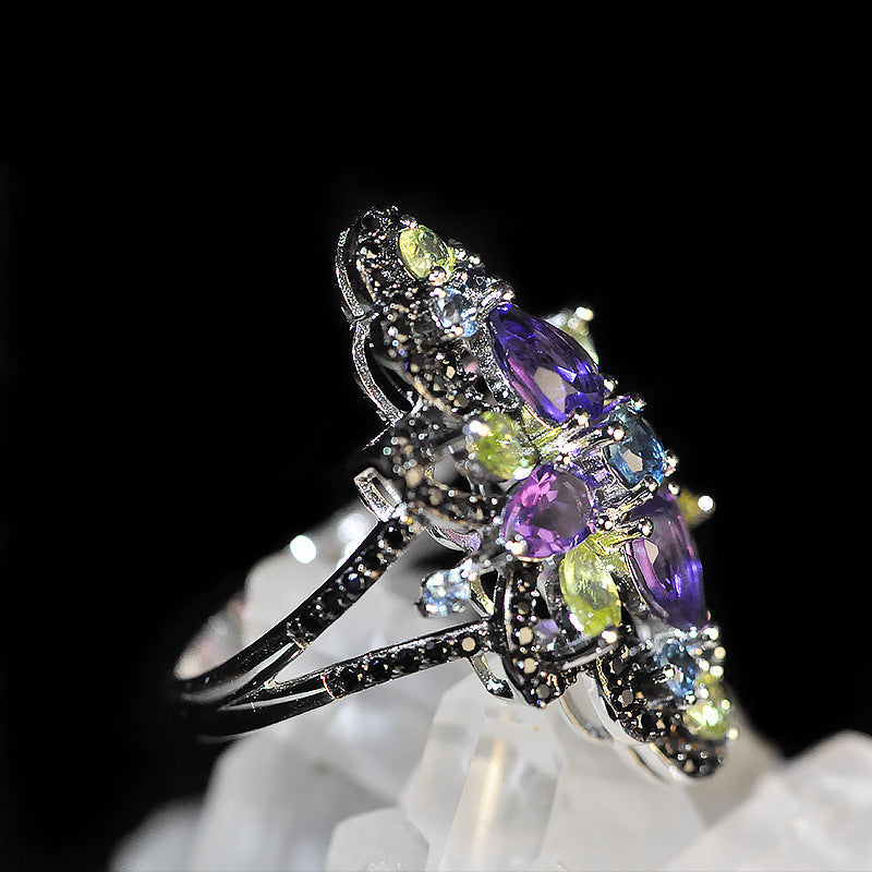 Mosaic Amethyst Ring