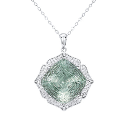 Luxury  Natural Green Crystal Pendant