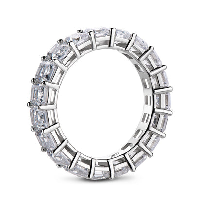 Emerald Cut Band  Silver 925 Ring