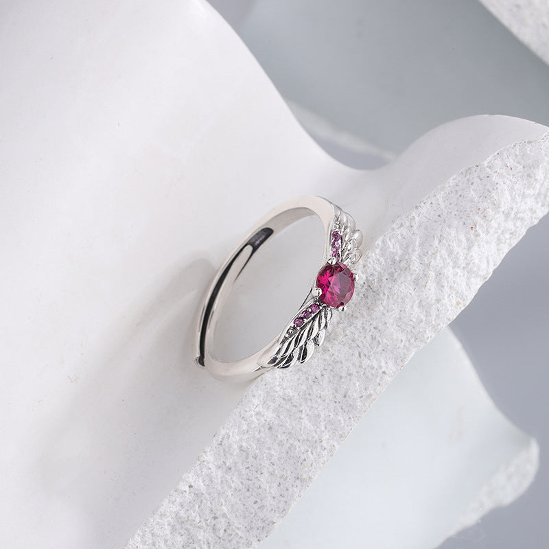 925 Sterling Silver Angel's Wing  Ring