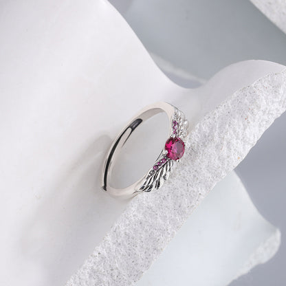 925 Sterling Silver Angel's Wing  Ring