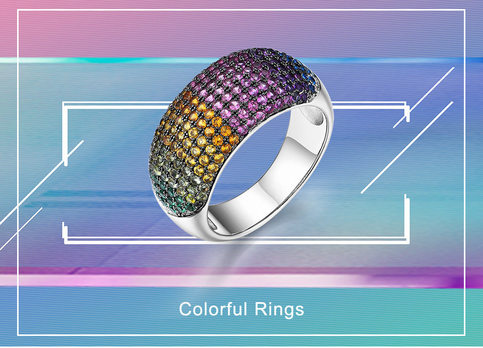 Exaggerated Colored  Ring