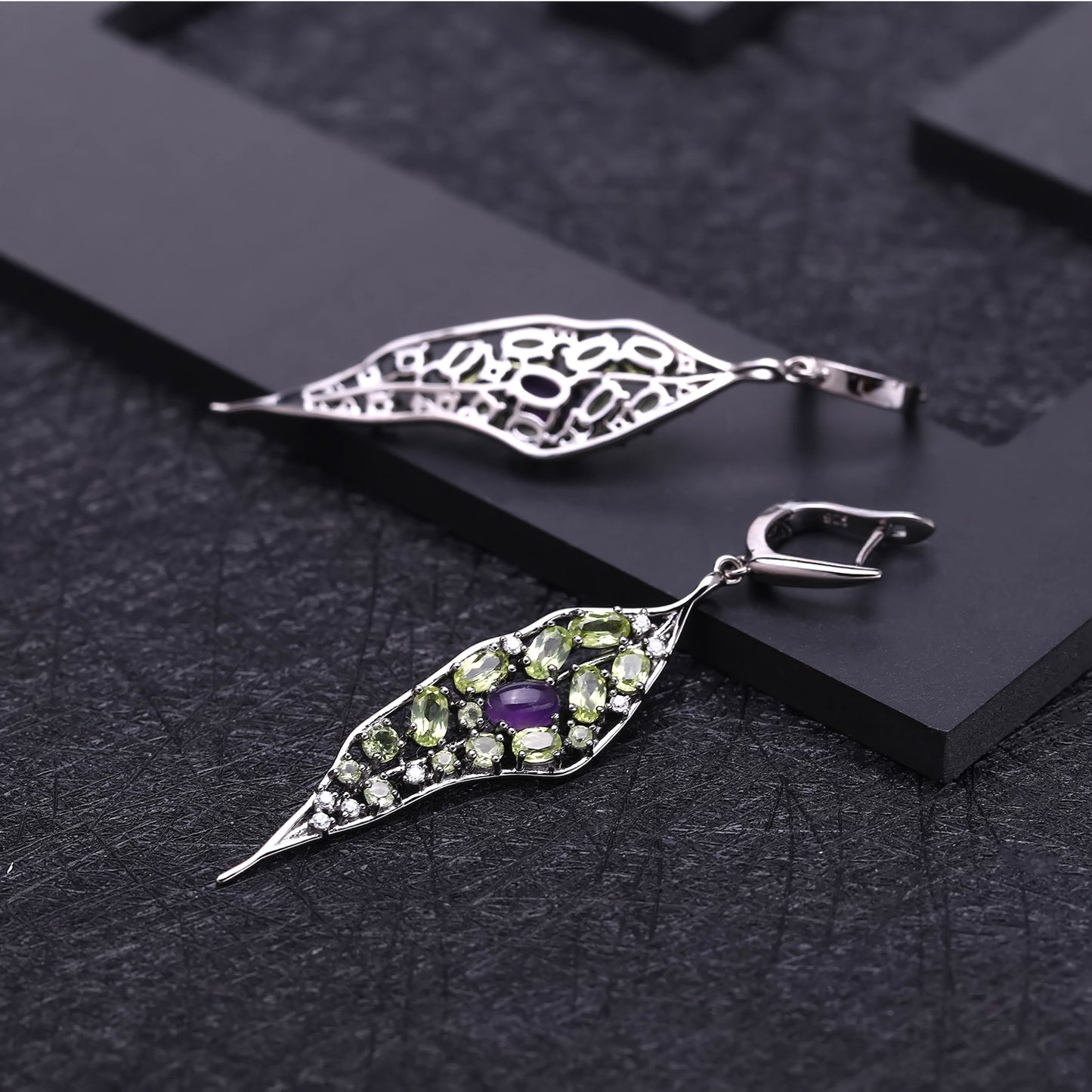 Exquisite Amethyst Peridot Earrings