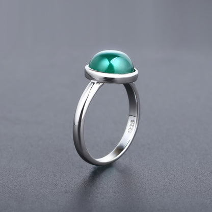 Natural Green Agate Ring