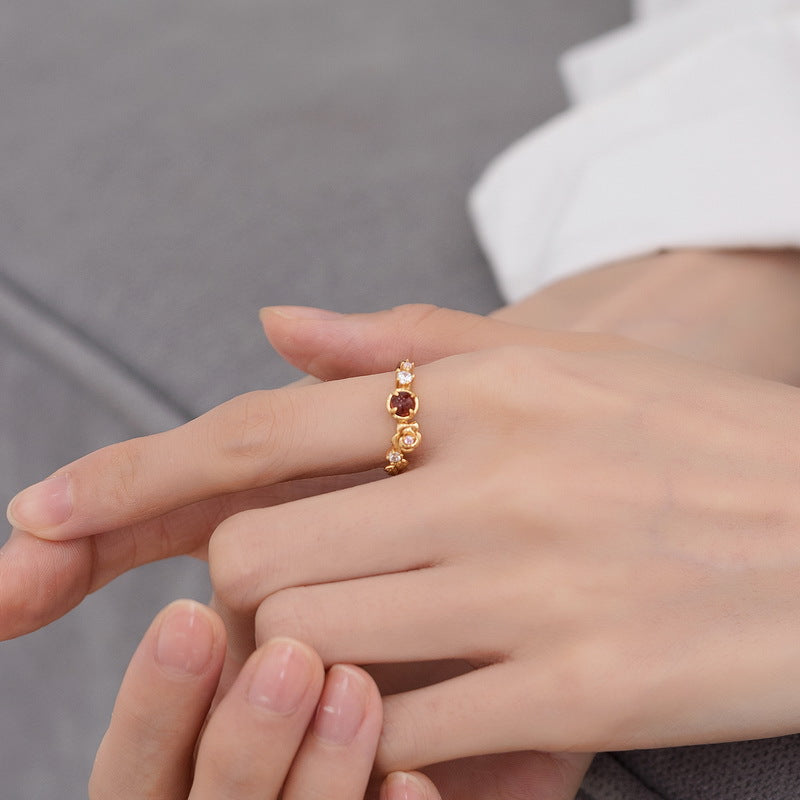 Natural Garnet Ring