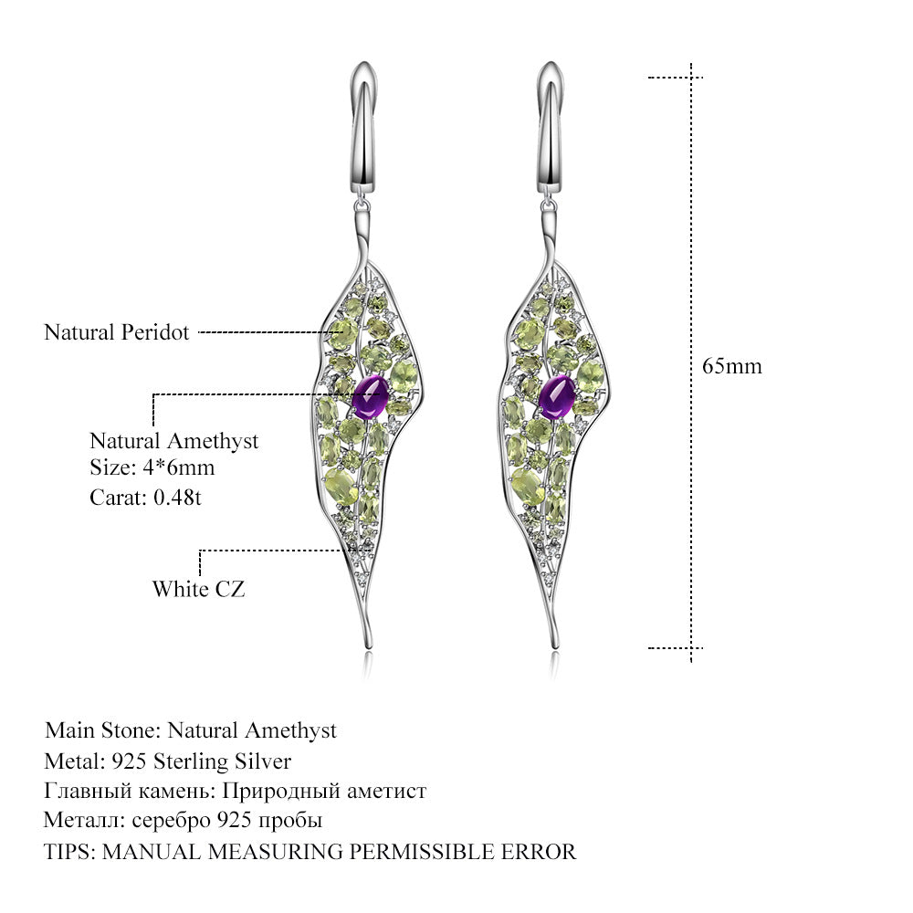 Exquisite Amethyst Peridot Earrings