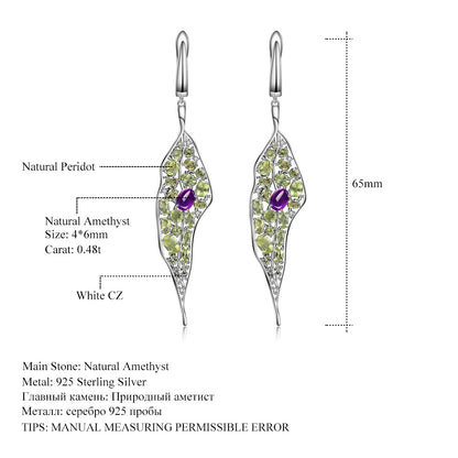 Exquisite Amethyst Peridot Earrings