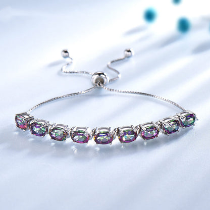 Topaz Adjustable Sterling Silver Bracelet