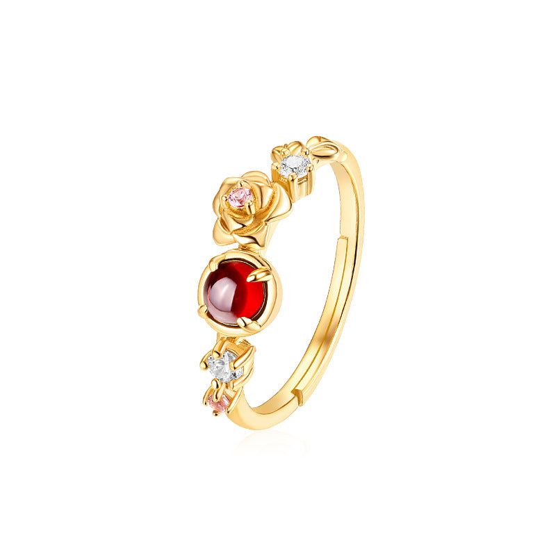 Natural Garnet Ring