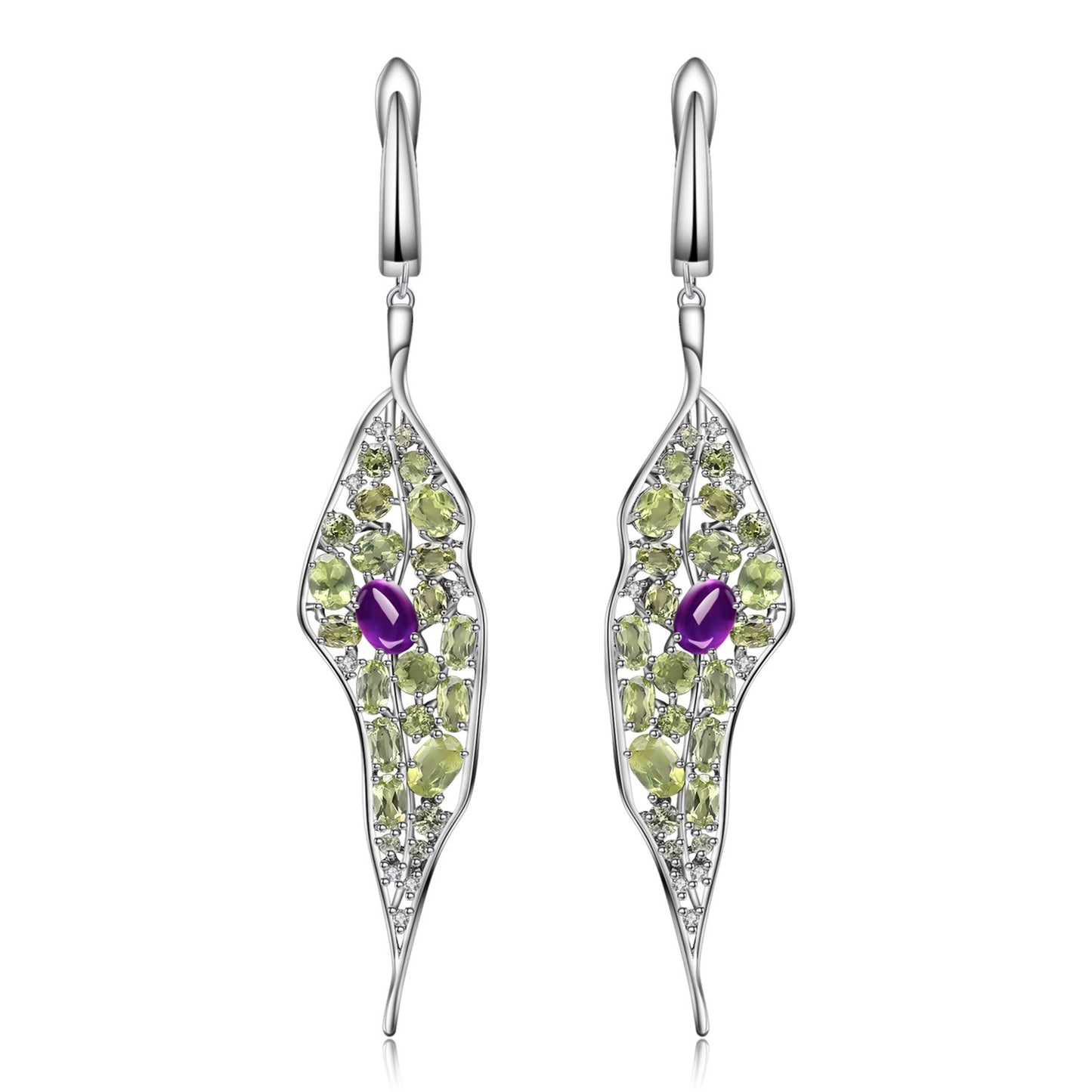 Exquisite Amethyst Peridot Earrings