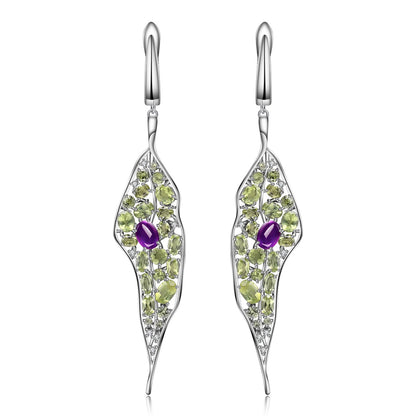 Exquisite Amethyst Peridot Earrings