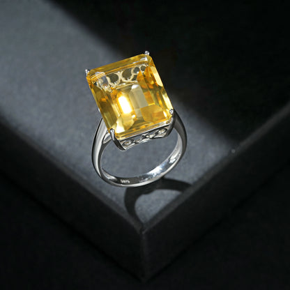 Natural Yellow Topaz Ring