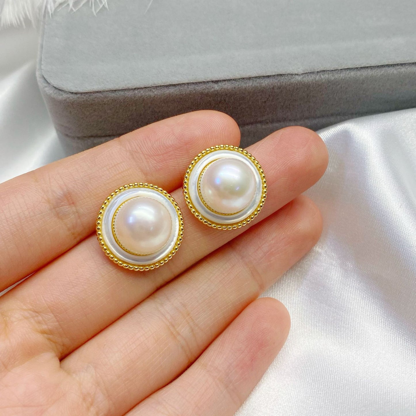 Natural Freshwater Pearl Earrings