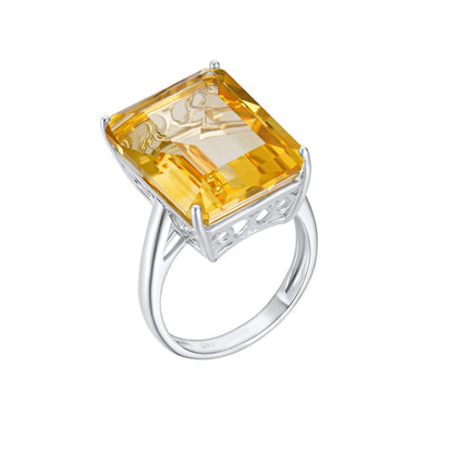 Natural Yellow Topaz Ring