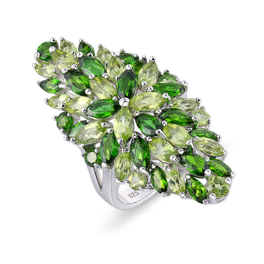 Ambilight Gemstone Inlaid Peridot Ring