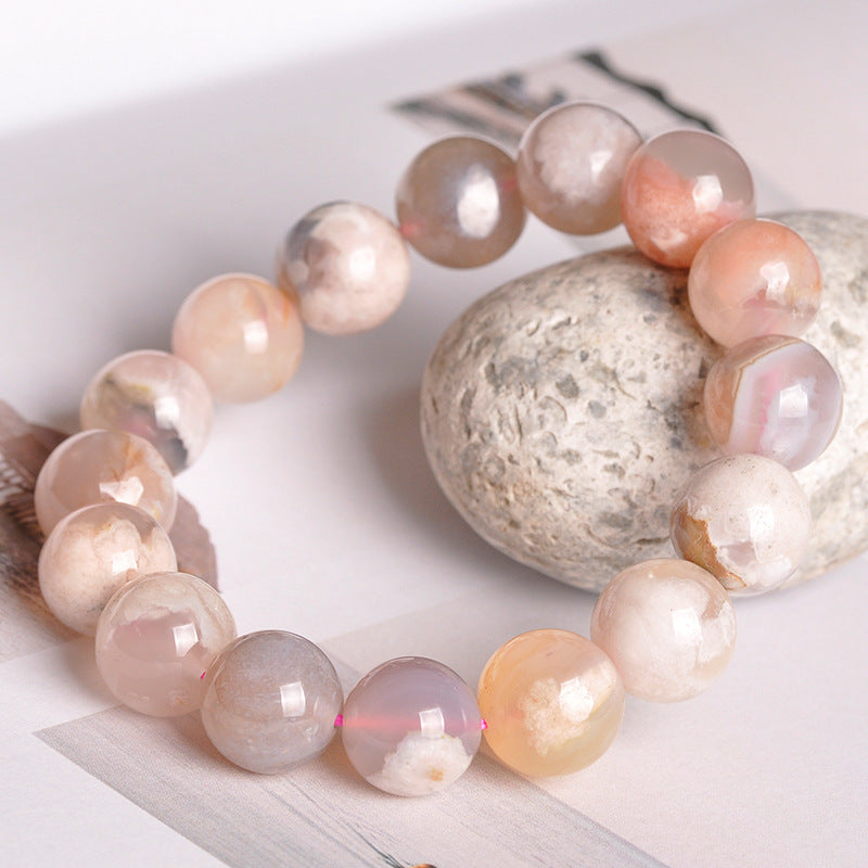 Cherry Blossom Natural Agate Bracelet