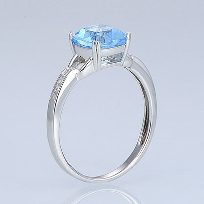 Blue Sky Ring - 925 шарикоподшипник Серебряное кольцо для женщин