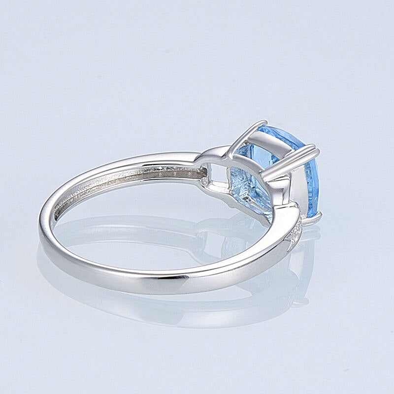 Blue Sky Ring - 925 шарикоподшипник Серебряное кольцо для женщин