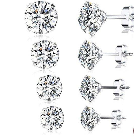 Stud Earrings Platinum Plated