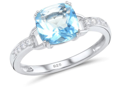 Blue Sky Ring - 925 Sterling Silver Ring For Women Sky Blue Ring