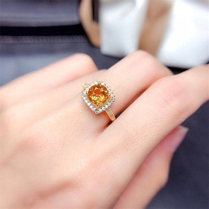 Natural Brazilian Citrine Ring