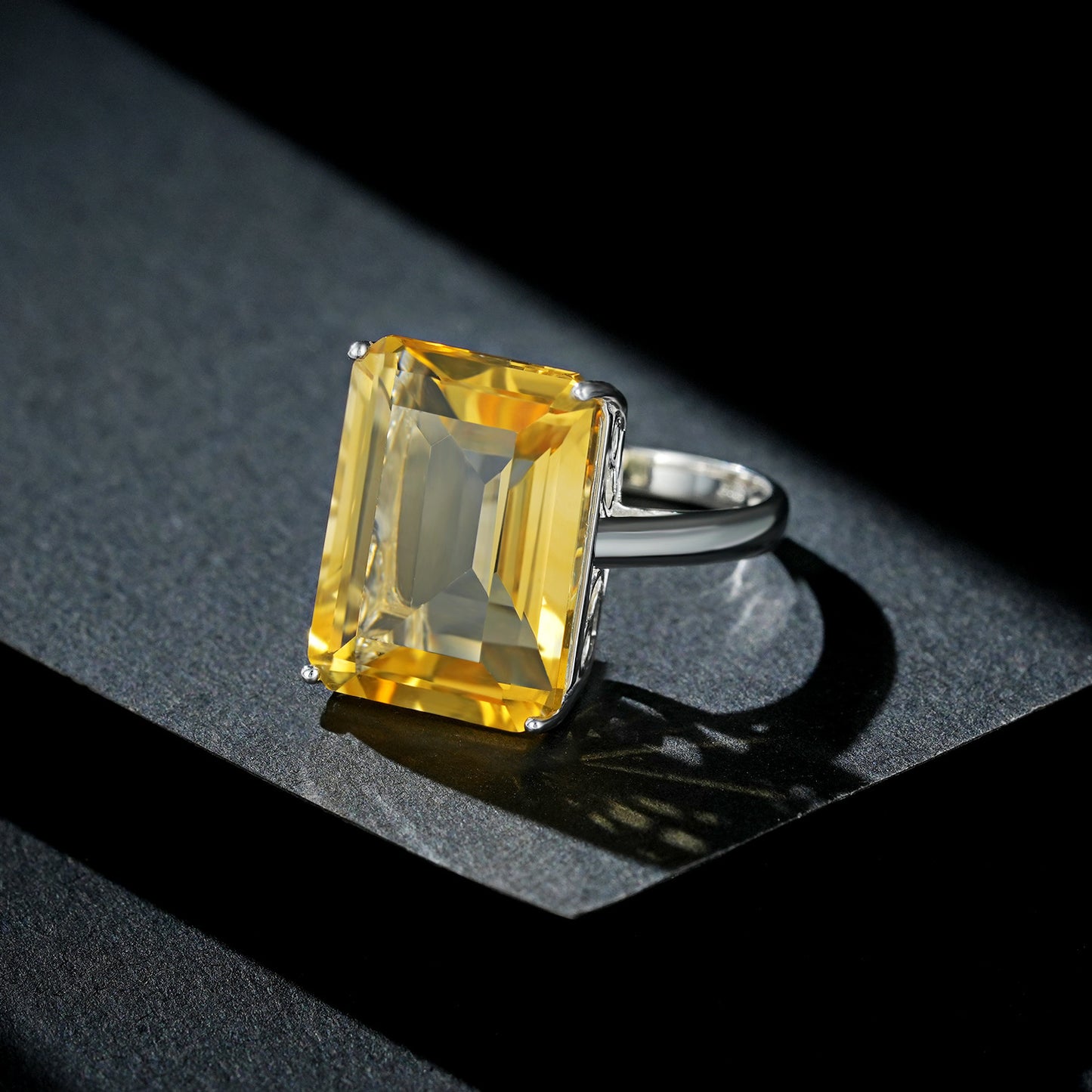 Natural Yellow Topaz Ring